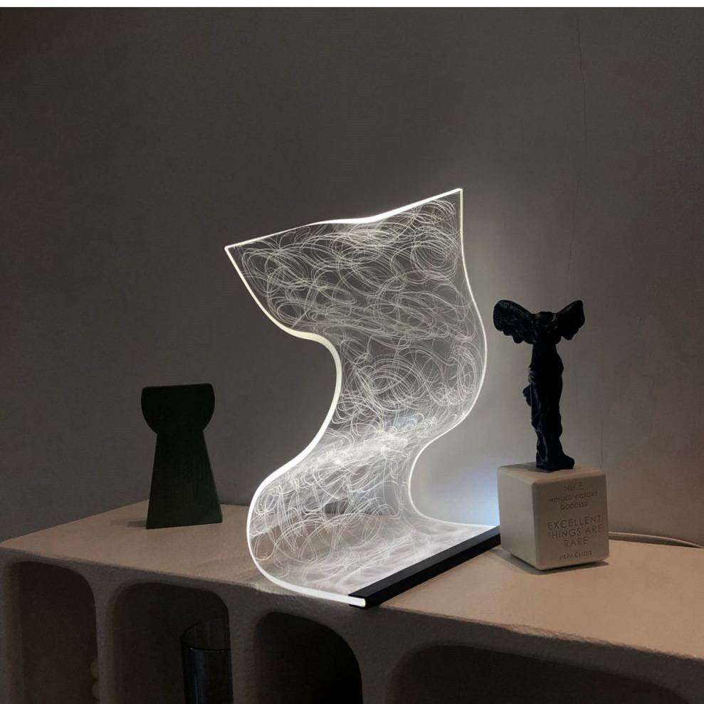 Compact Bedside Lamp for Bedroom Interior Decoration