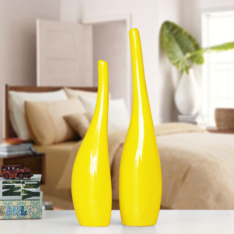 Gold Plated Ceramic Vase for Interior Decoration