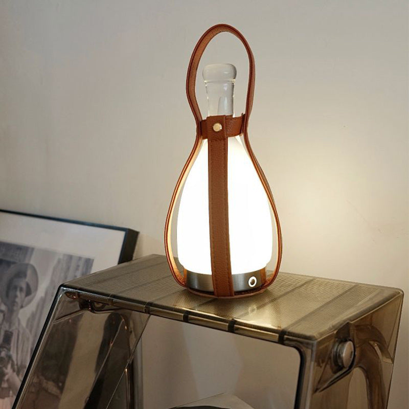 Portable Wine Bottle Table Lamp for Living Room or Bedroom Decoration