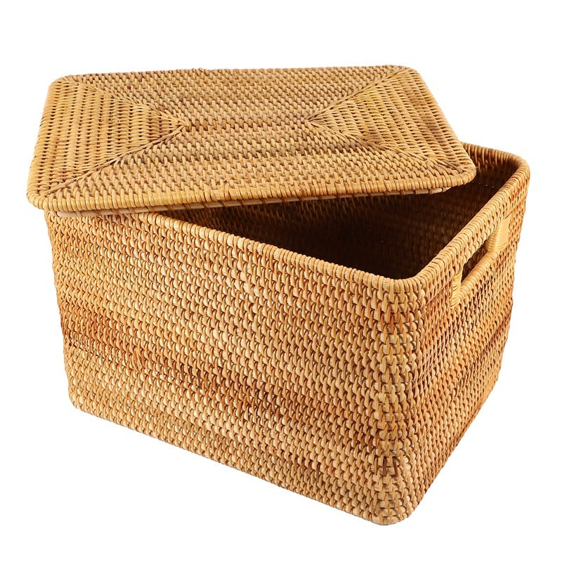 Rattan Storage Basket for Decorative Interior Organization