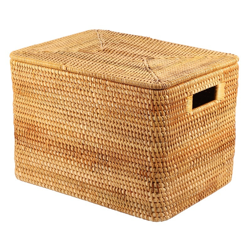 Rattan Storage Basket for Decorative Interior Organization