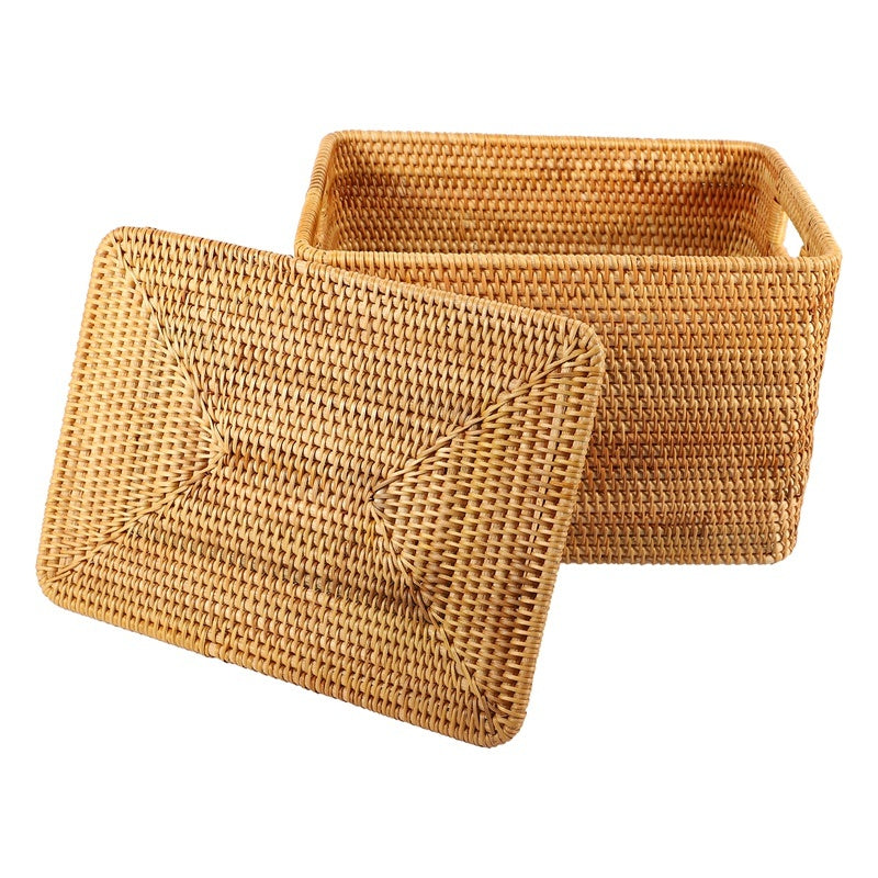 Rattan Storage Basket for Decorative Interior Organization
