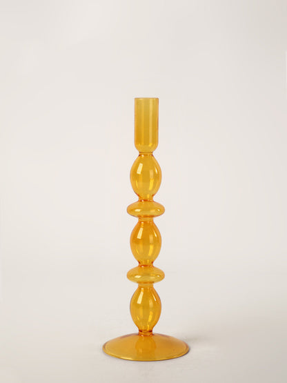 Coloured Glass Candle Holder for Home Interior Decoration