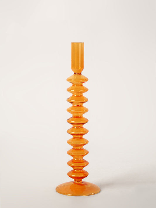 Coloured Glass Candle Holder for Home Interior Decoration