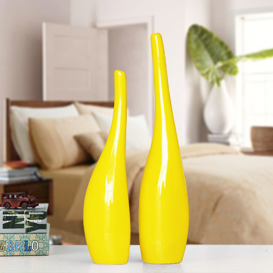 Gold Plated Ceramic Vase for Interior Decoration
