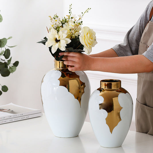 Household Ceramic Vase Set for Decorative Interiors