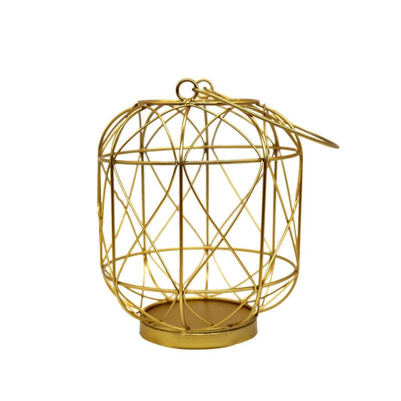 Metal Cage Candle Holder for Interior Decoration