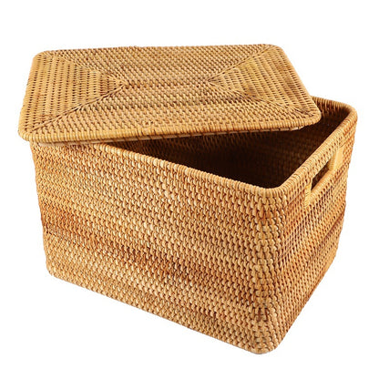 Rattan Storage Basket for Decorative Interior Organization