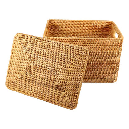 Rattan Storage Basket for Decorative Interior Organization
