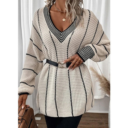 Vertical Casual Loose Women's Sweater